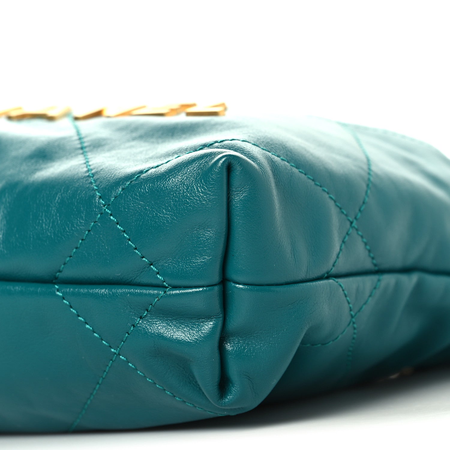 Chanel Shiny Calfskin Quilted Mini Chanel 22 Green