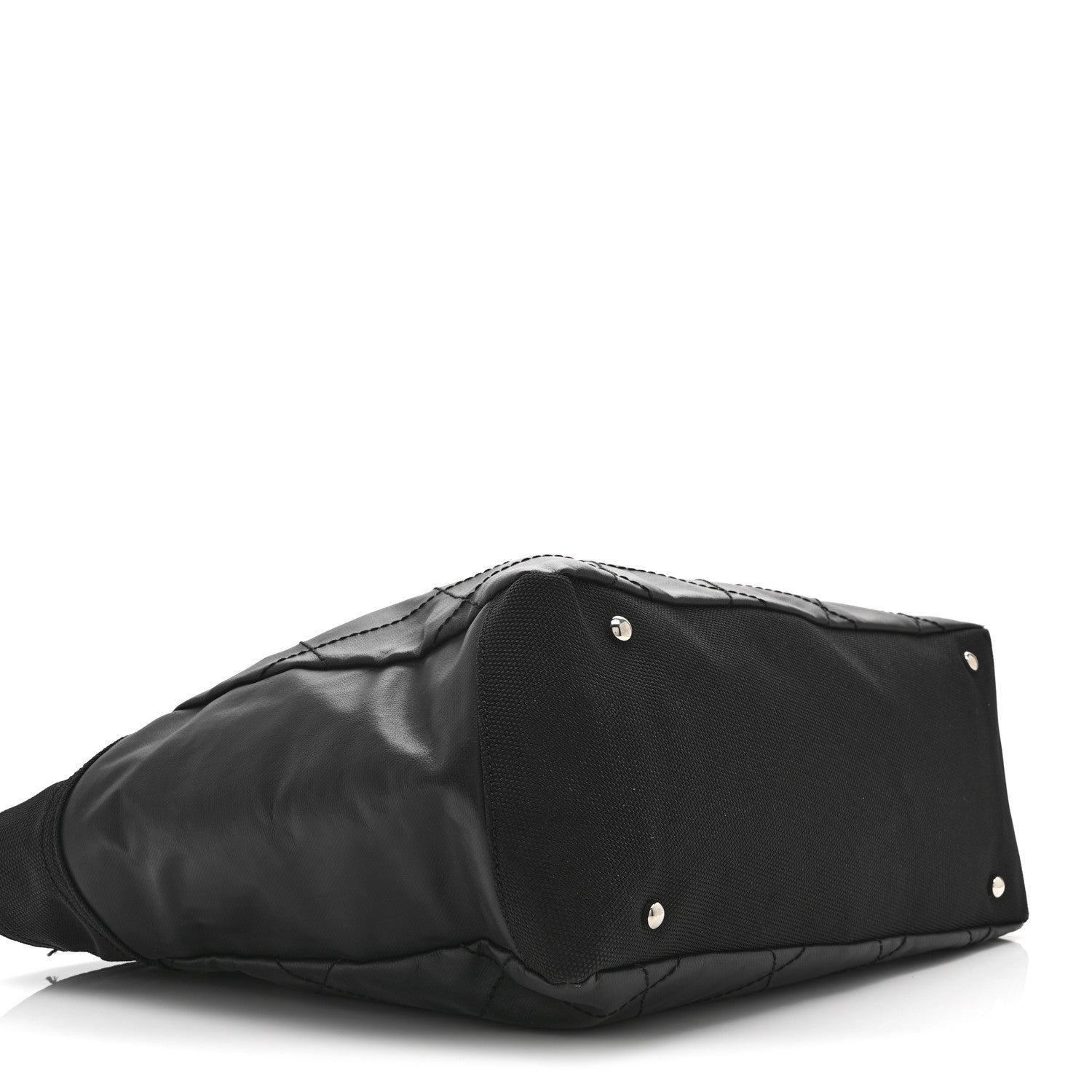 Chanel Coated Canvas Quilted Large Paris Biarritz Tote Black