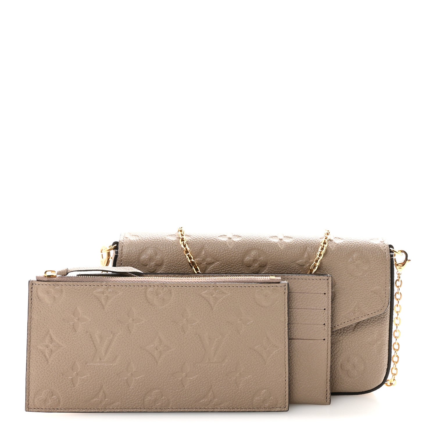 Louis Vuitton Empreinte Pochette Felicie Chain Wallet Tourterelle