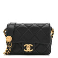 Chanel Caviar Quilted Mini Twist Your Buttons Flap Black