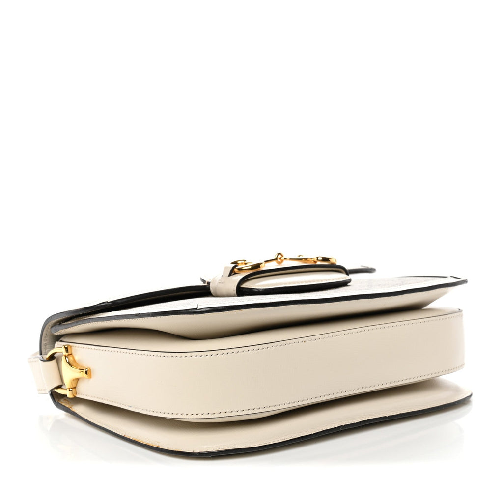 Gucci GG Supreme Monogram Horsebit 1955 Shoulder Bag Beige Mystic White