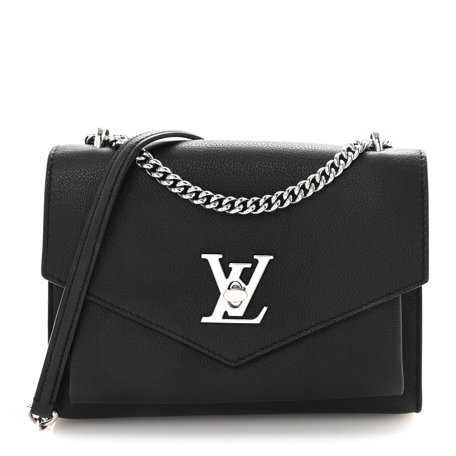 Louis Vuitton Soft Calfskin My Lockme Chain Bag BB Black