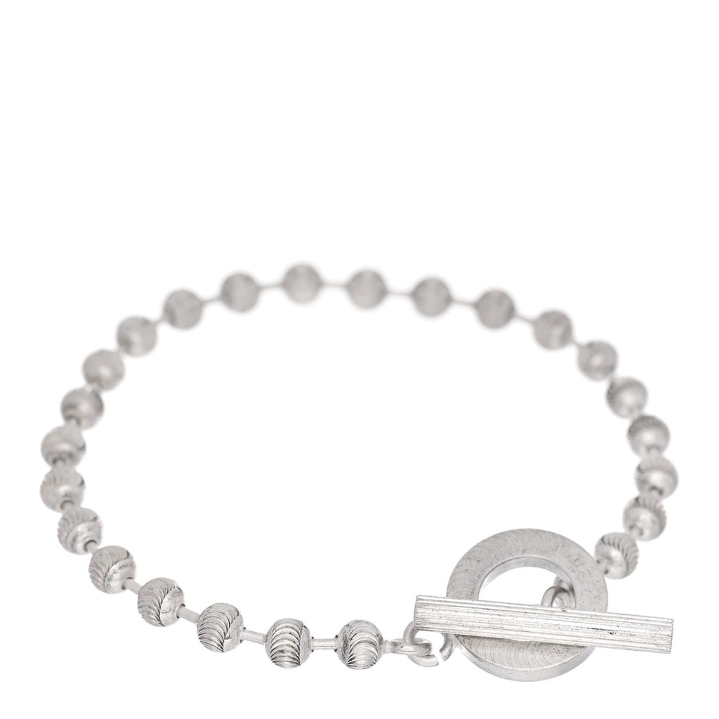 Gucci Sterling Silver Boule Bead Toggle Bracelet