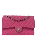 Chanel Iridescent Caviar Quilted Medium Double Flap Pink