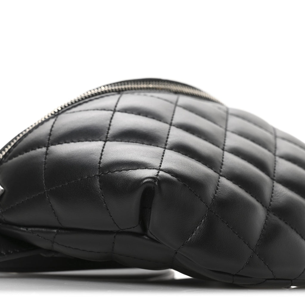 Chanel Calfskin Quilted Waist Belt Bag Black