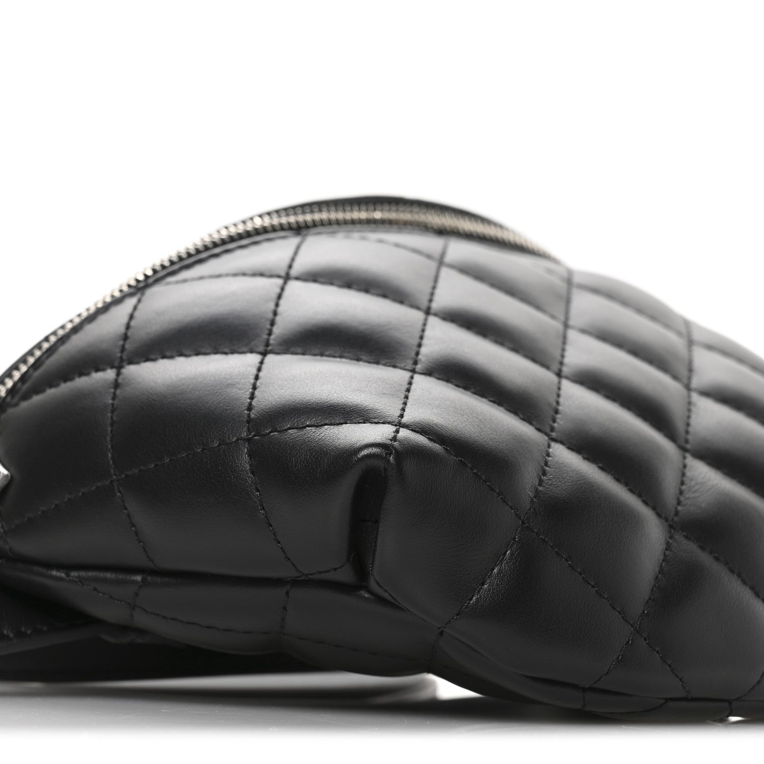 Chanel Calfskin Quilted Waist Belt Bag Black