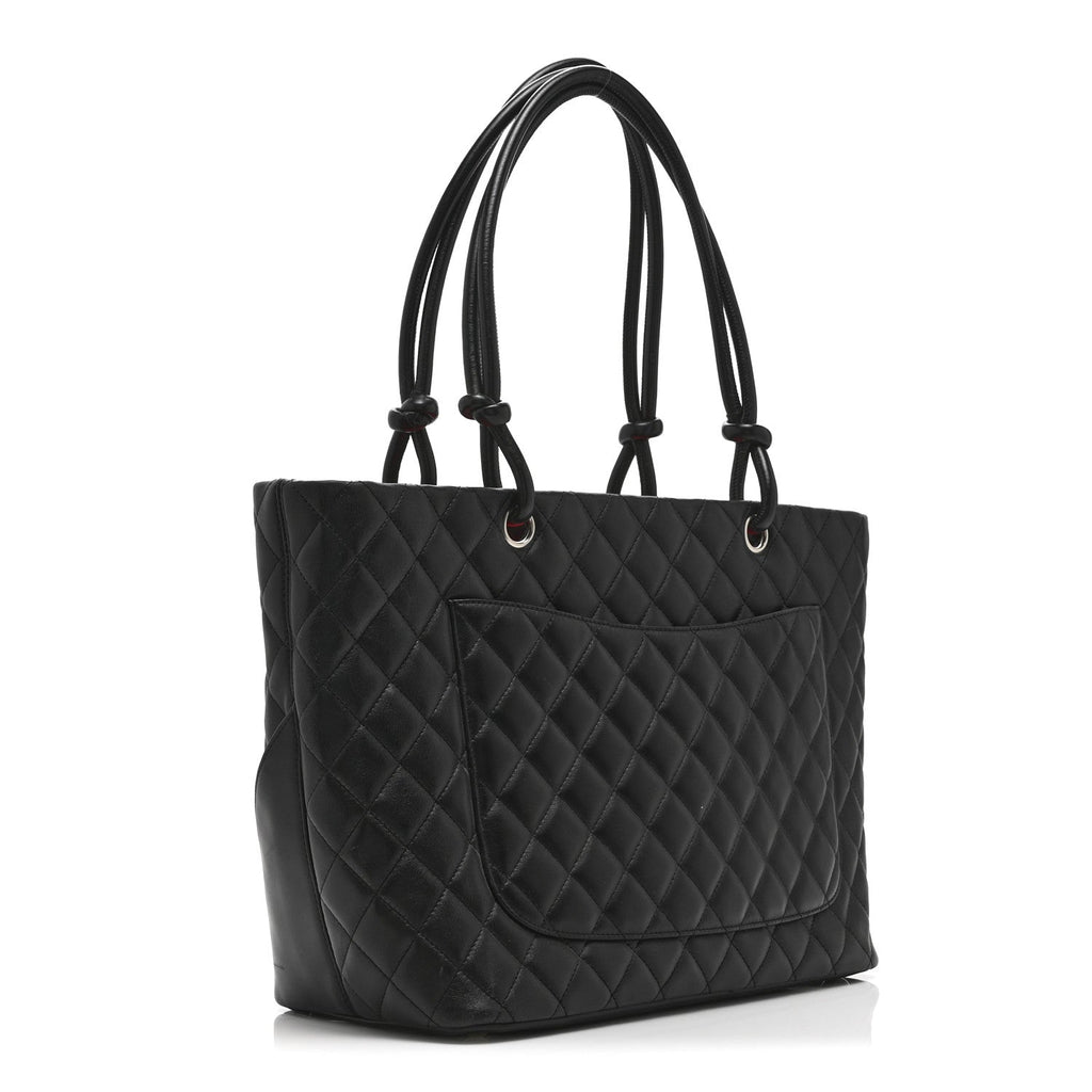 Chanel Calfskin Quilted Large Cambon Tote Black