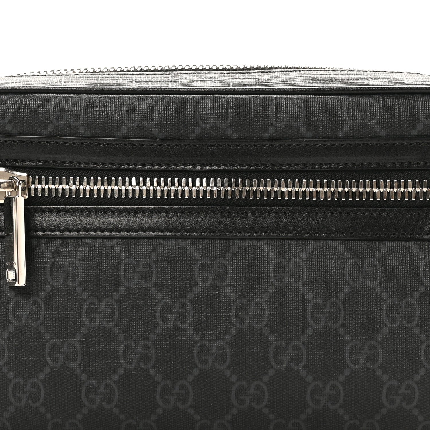 Gucci Soft GG Supreme Monogram Web Belt Bag Black Grey