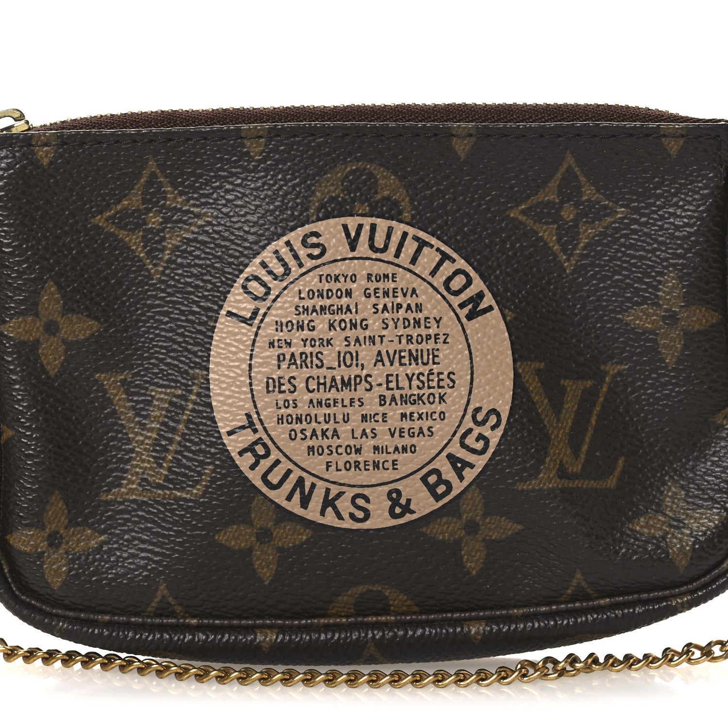 Louis Vuitton Monogram Complice Trunks and Bags Mini Pochette Accessories Beige