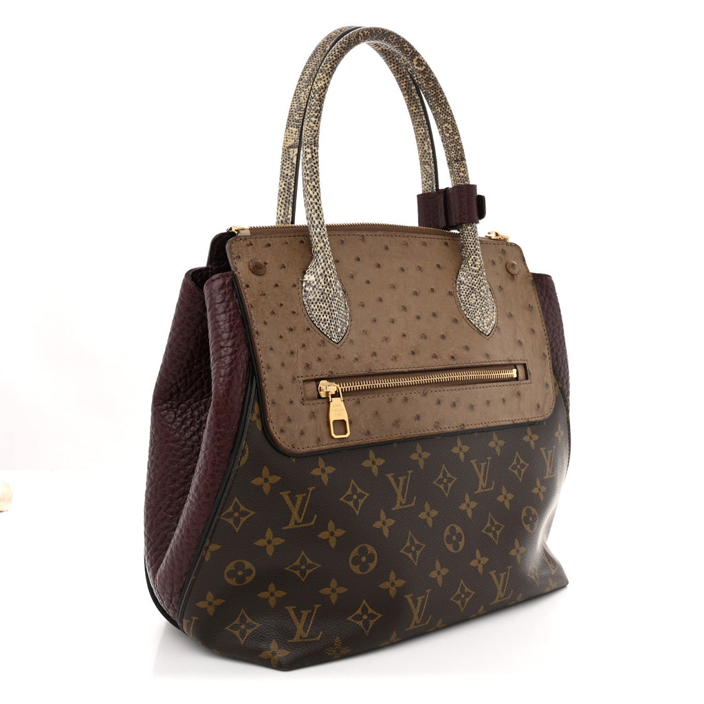 Louis Vuitton Ostrich Lizard Majestueux Tote MM Bordeaux