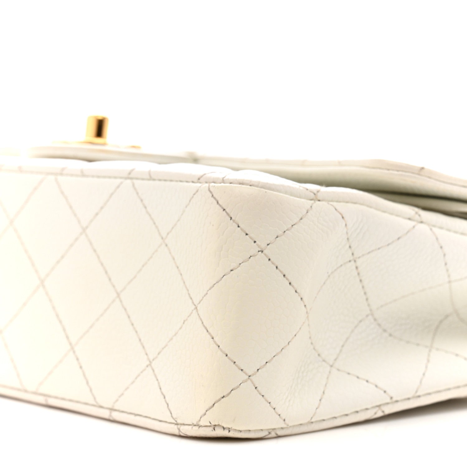 Chanel Caviar Quilted Medium Double Flap White