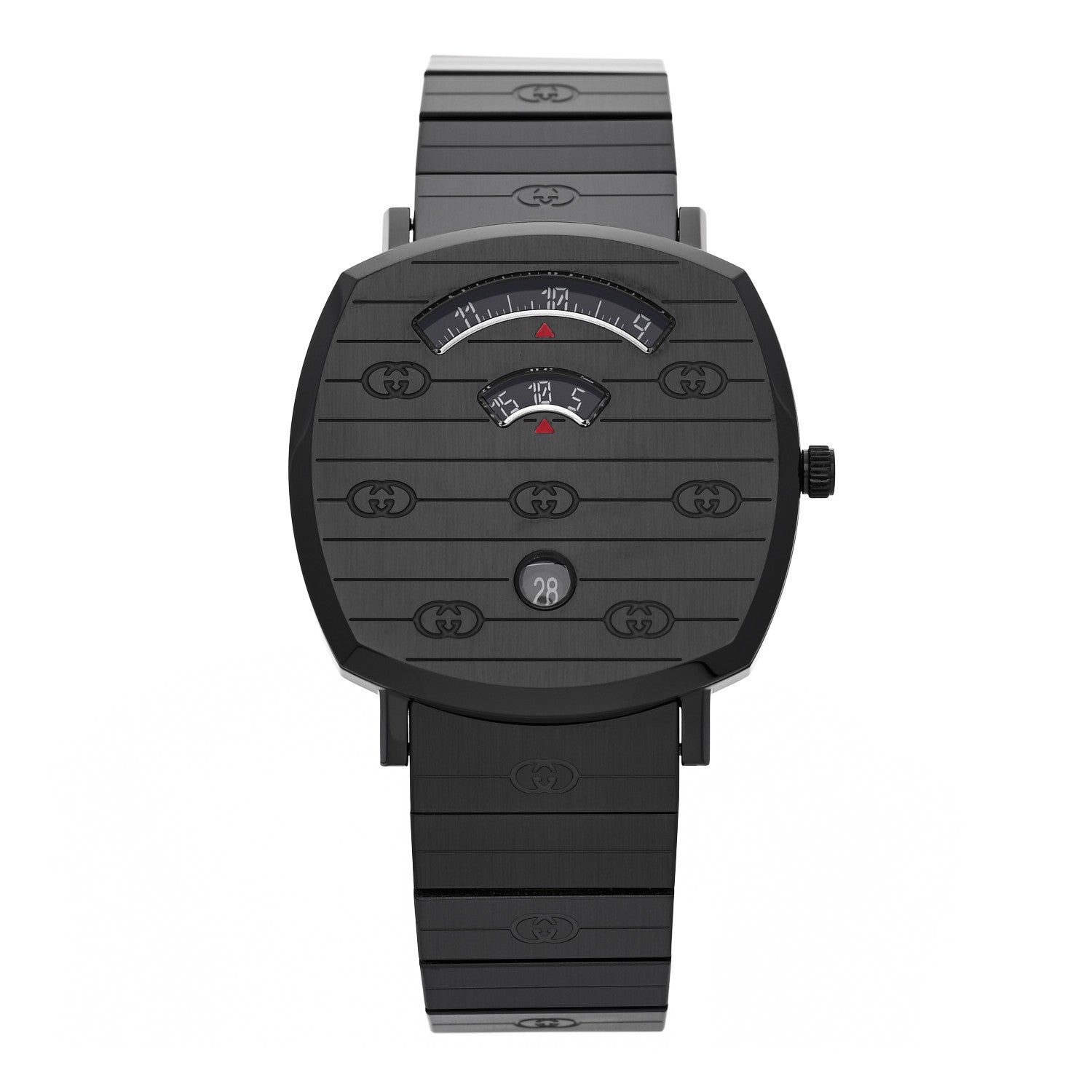 Gucci PVD Stainless Steel 38mm Grip Quartz Watch Black