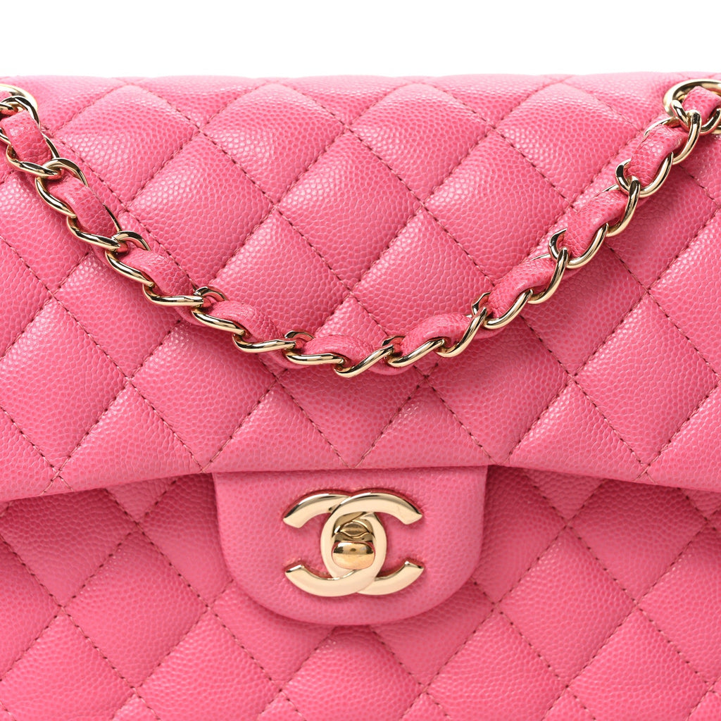 Chanel Caviar Quilted Small Double Flap Pink
