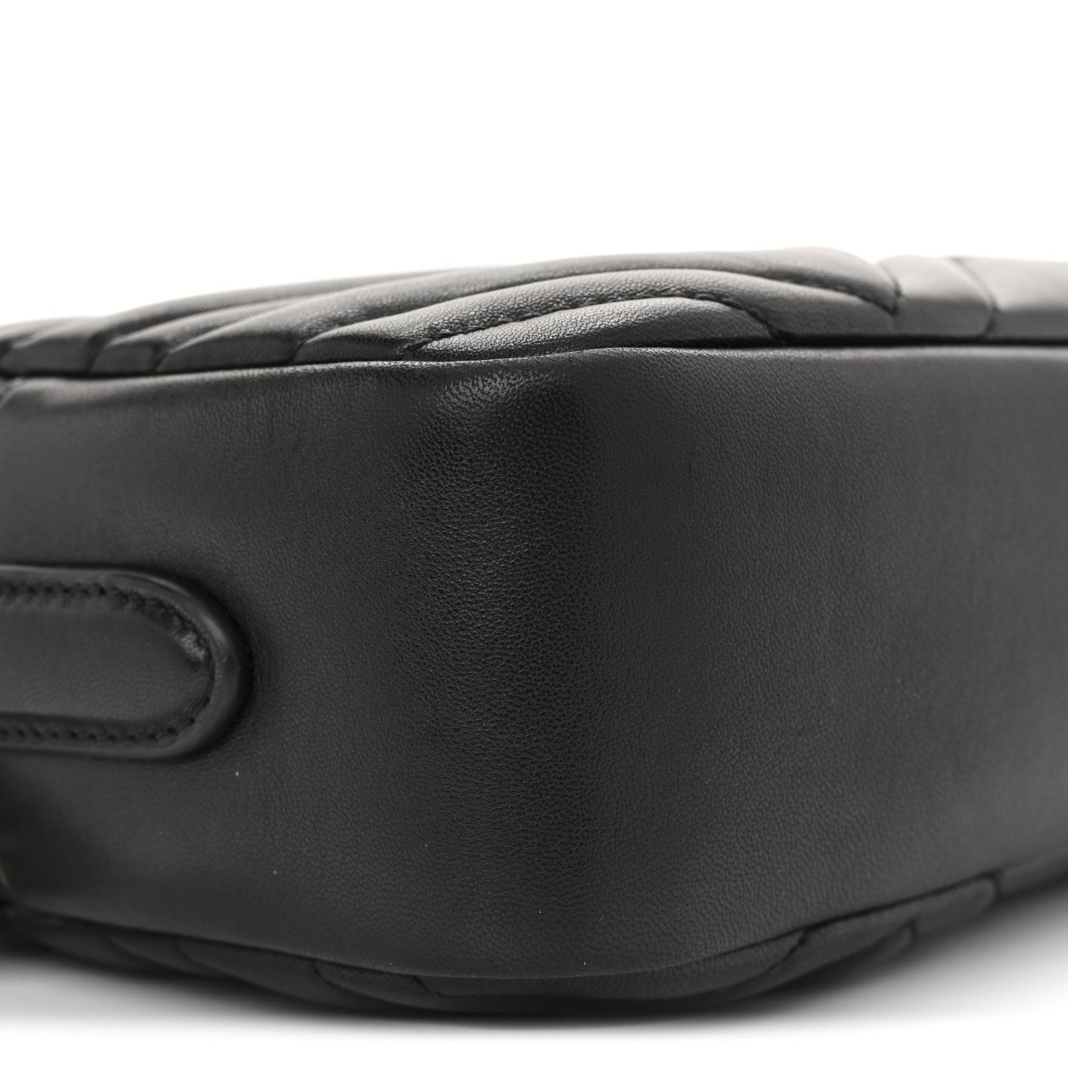 Gucci Calfskin Matelasse Small GG Marmont Camera Bag Black