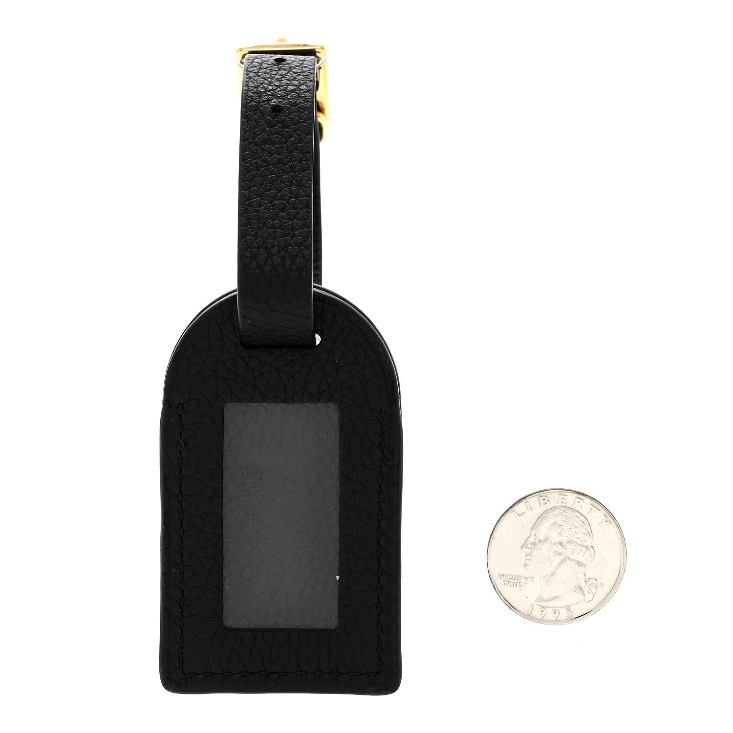 Louis Vuitton Calfskin City Steamer Luggage Tag Black