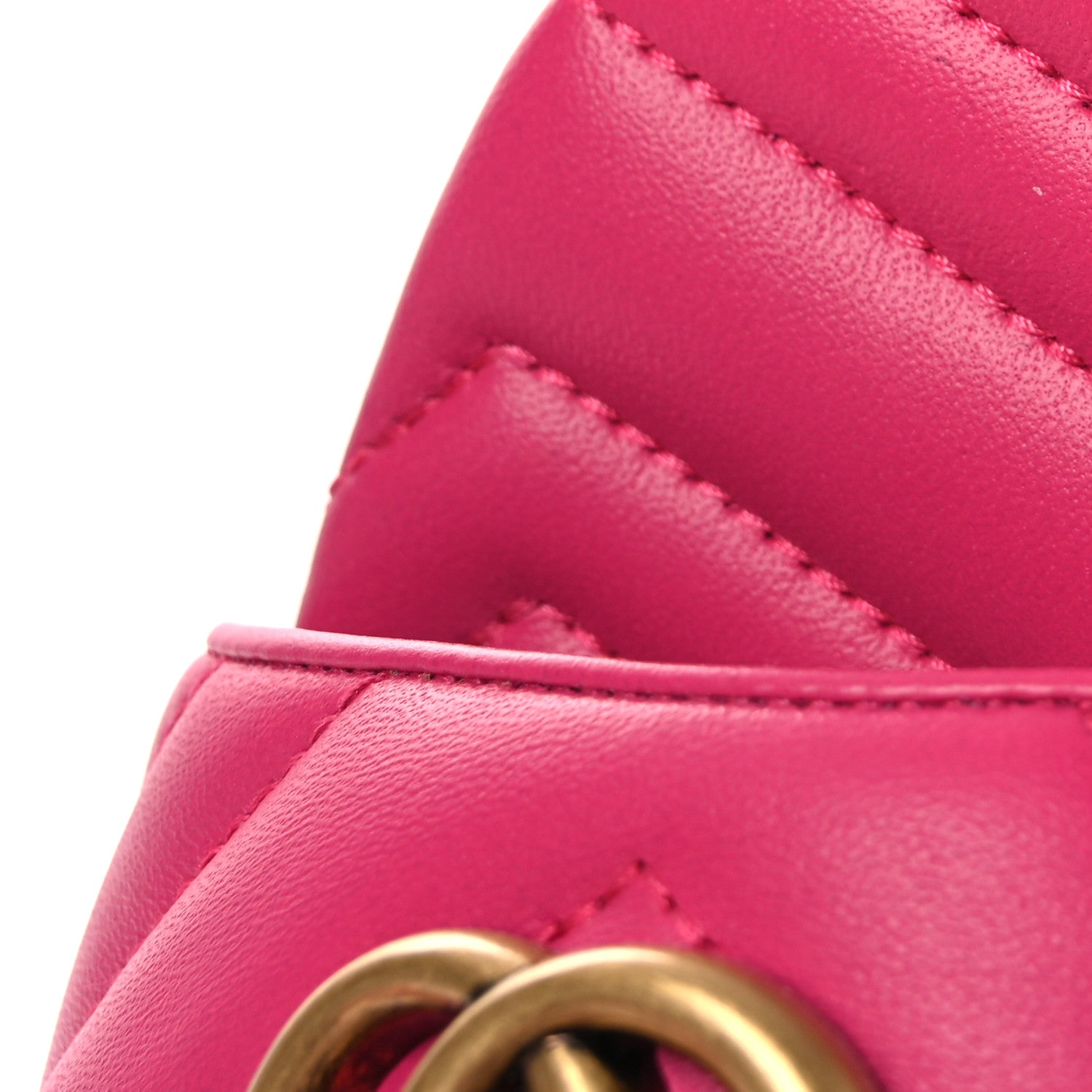 Gucci Nappa Matelasse GG Marmont 75mm Slide Sandals 41 Box Pink