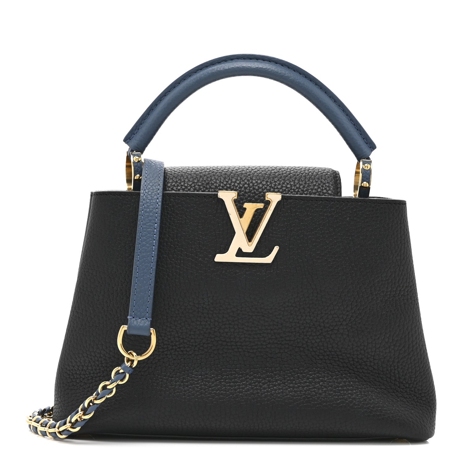Louis Vuitton Taurillon Capucines BB Black General Blue