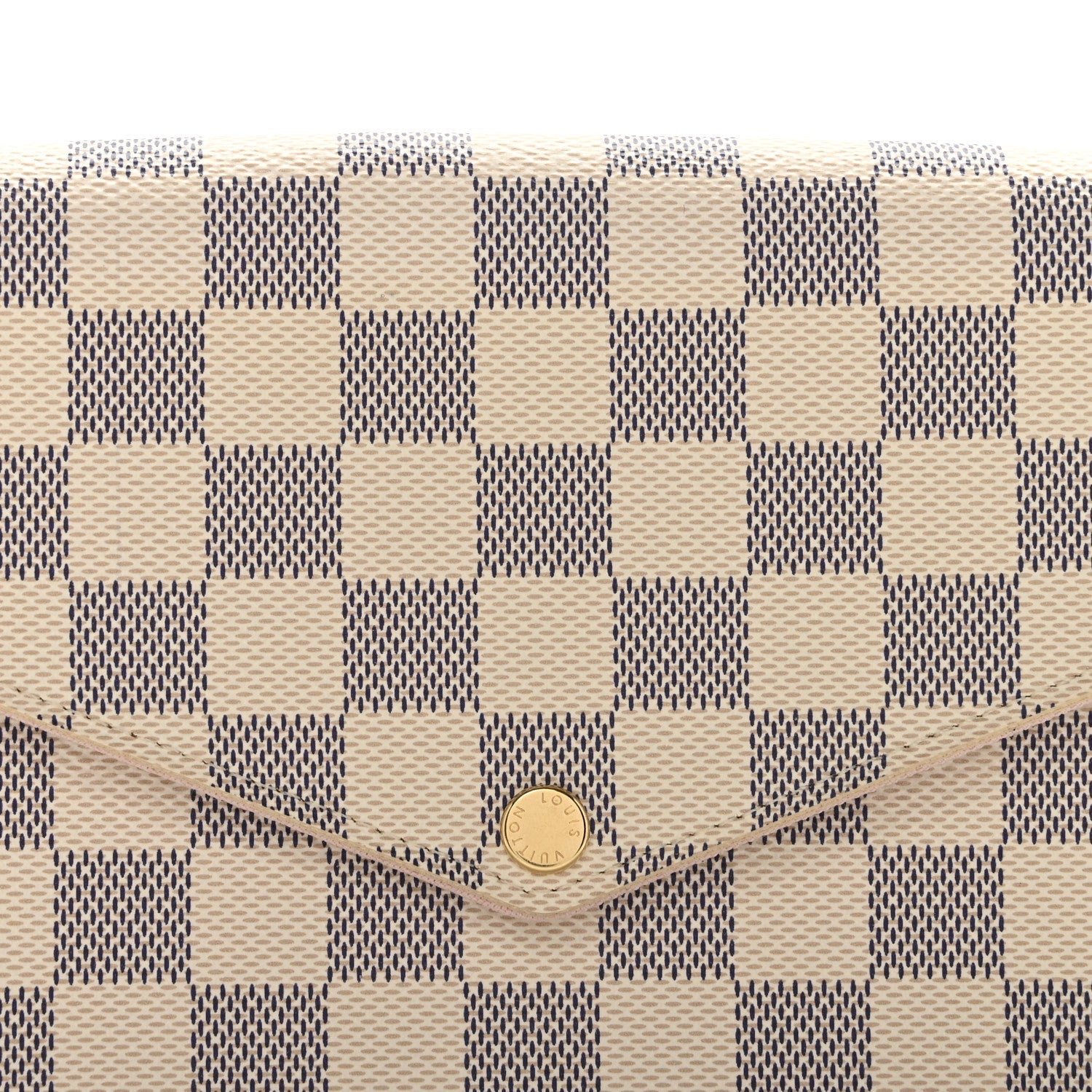 Louis Vuitton Damier Azur Pochette Felicie Chain Wallet Rose Ballerine