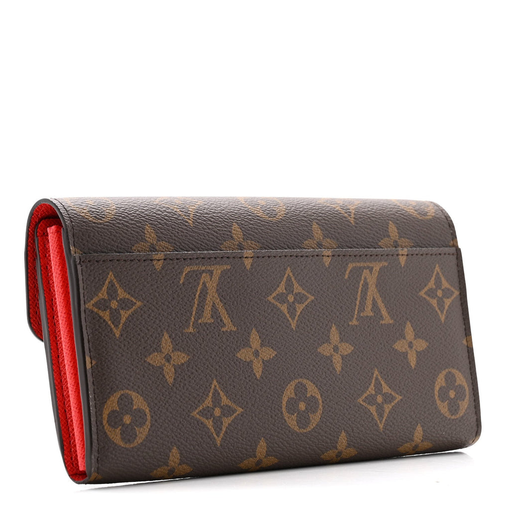 Louis Vuitton Monogram Sarah Wallet NM Coquelicot