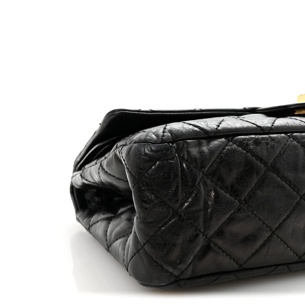 Chanel Aged Calfskin Quilted 2.55 Reissue 227 Flap Black