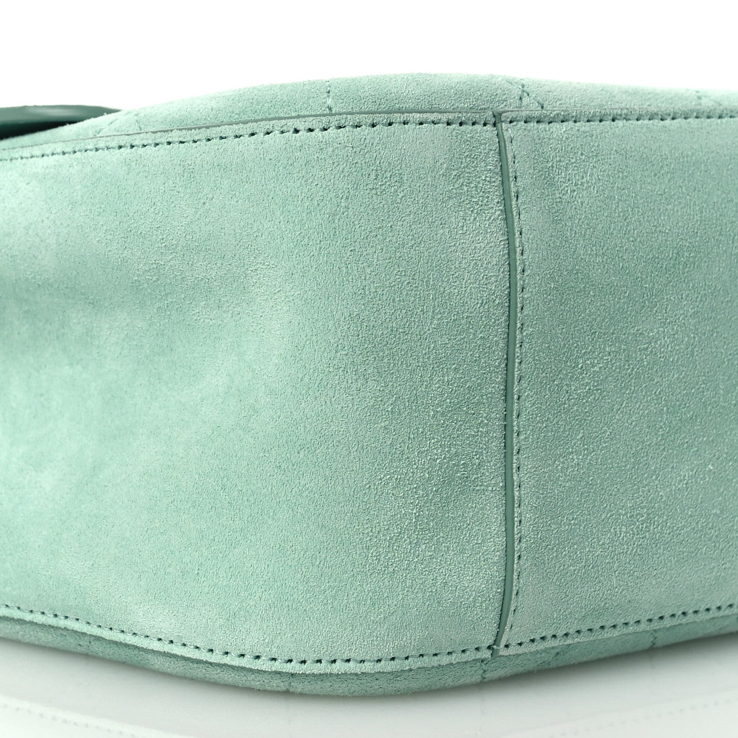 Chanel Suede Calfskin Small Souplissimo Maxi Flap Green