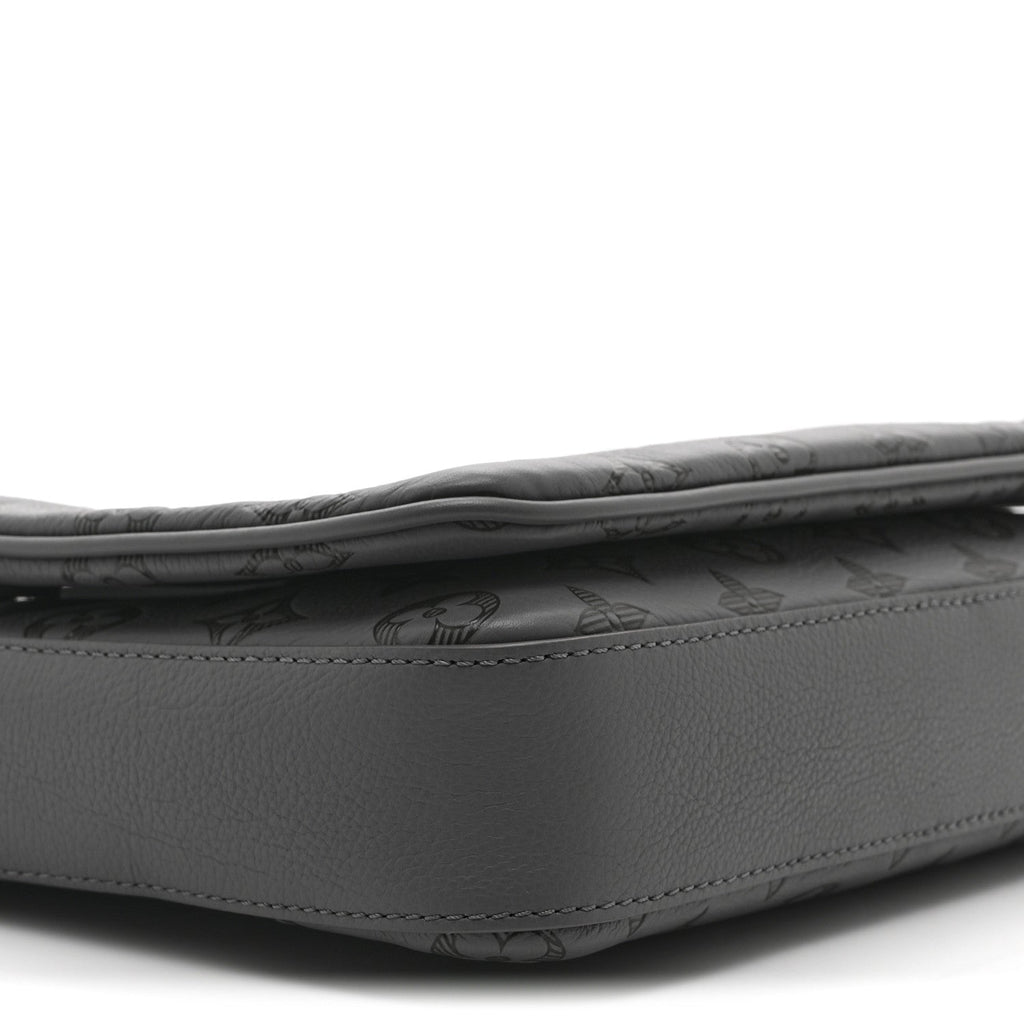 Louis Vuitton Calfskin Monogram Shadow Trio Messenger Anthracite Gray