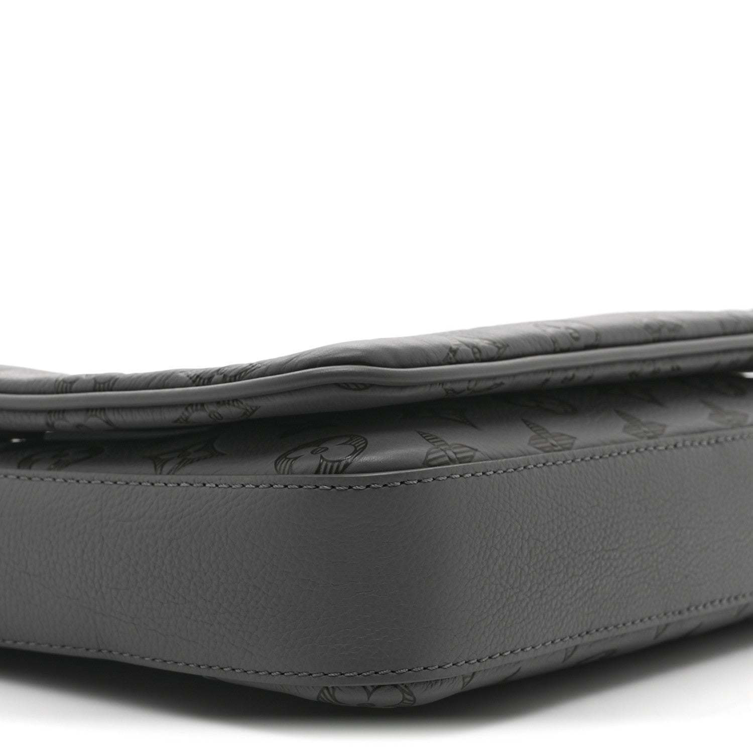 Louis Vuitton Calfskin Monogram Shadow Trio Messenger Anthracite Gray