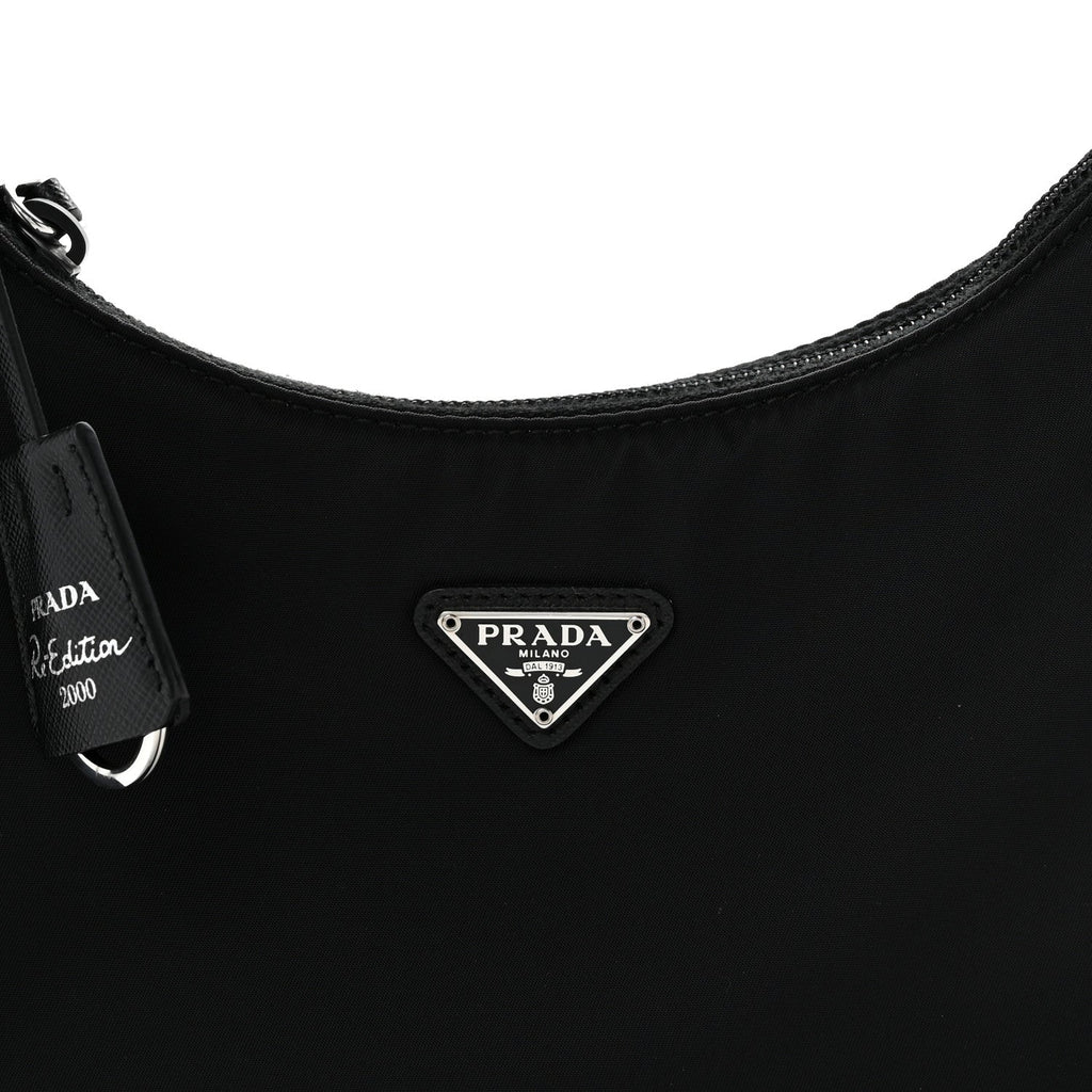 Prada Tessuto Nylon Mini Re-Edition 2000 Bag Black