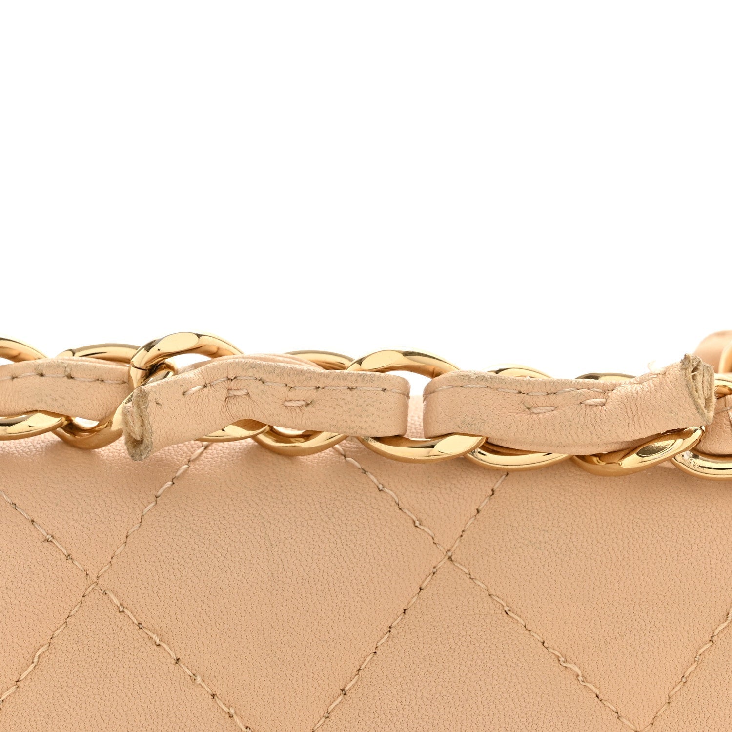 Chanel Lambskin Quilted Jumbo Single Flap Beige