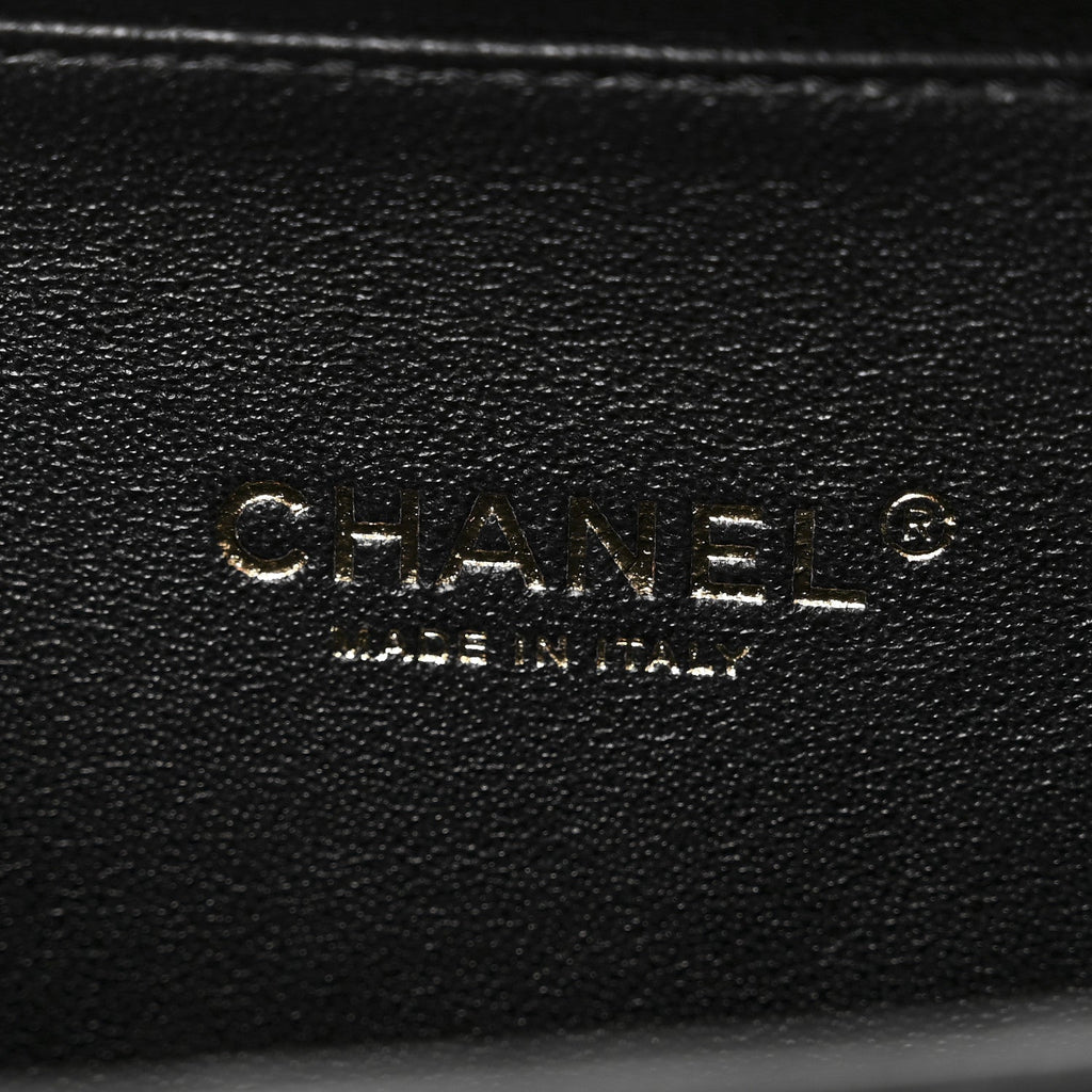 Chanel Caviar Quilted Small CC Filigree Vanity Case Beige Black