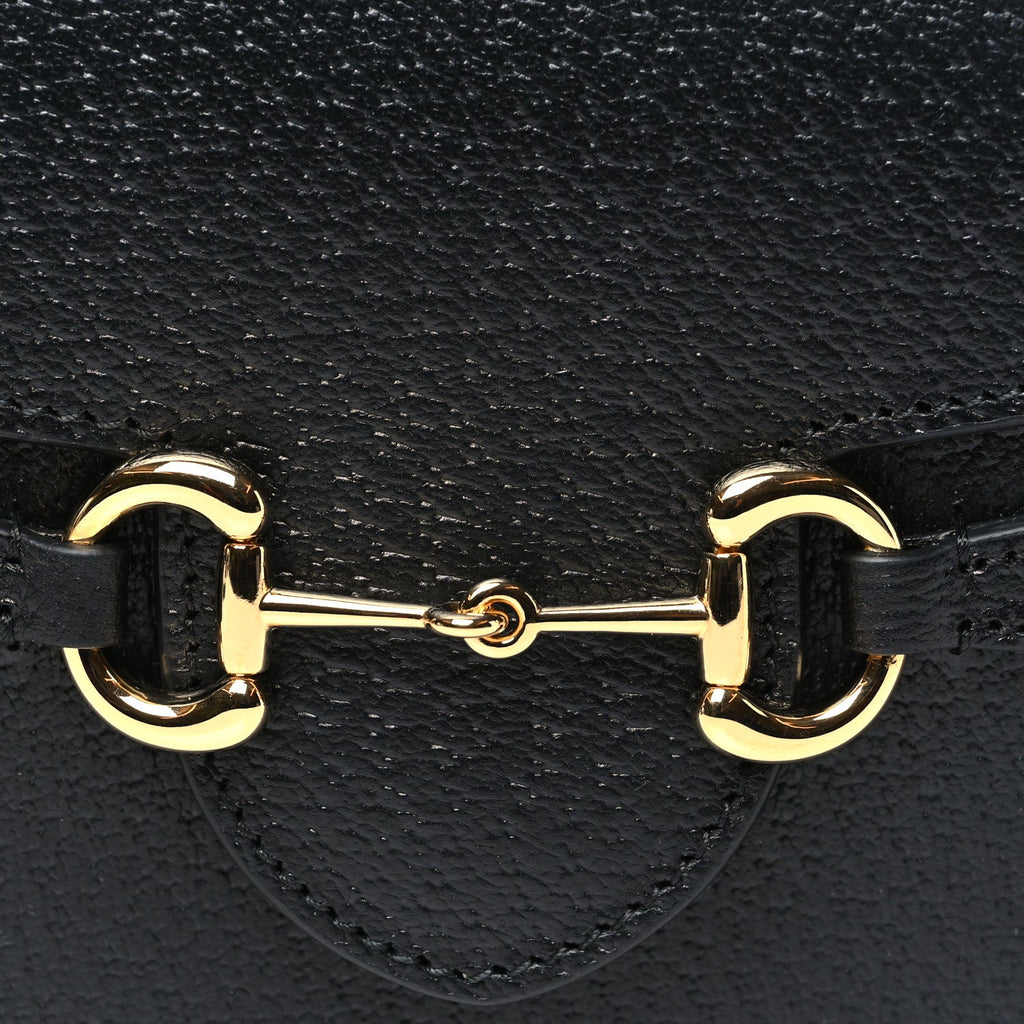 Gucci Calfskin Horsebit 1955 Shoulder Bag Black