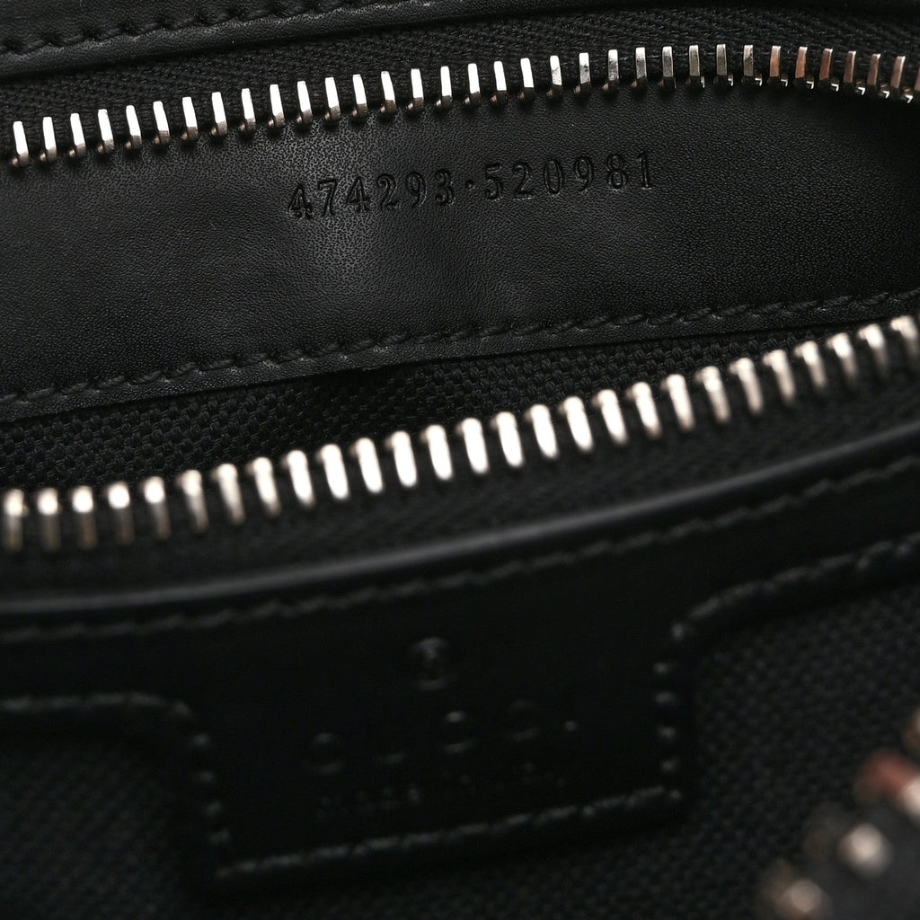 Gucci Soft GG Supreme Monogram Web Belt Bag Black Grey
