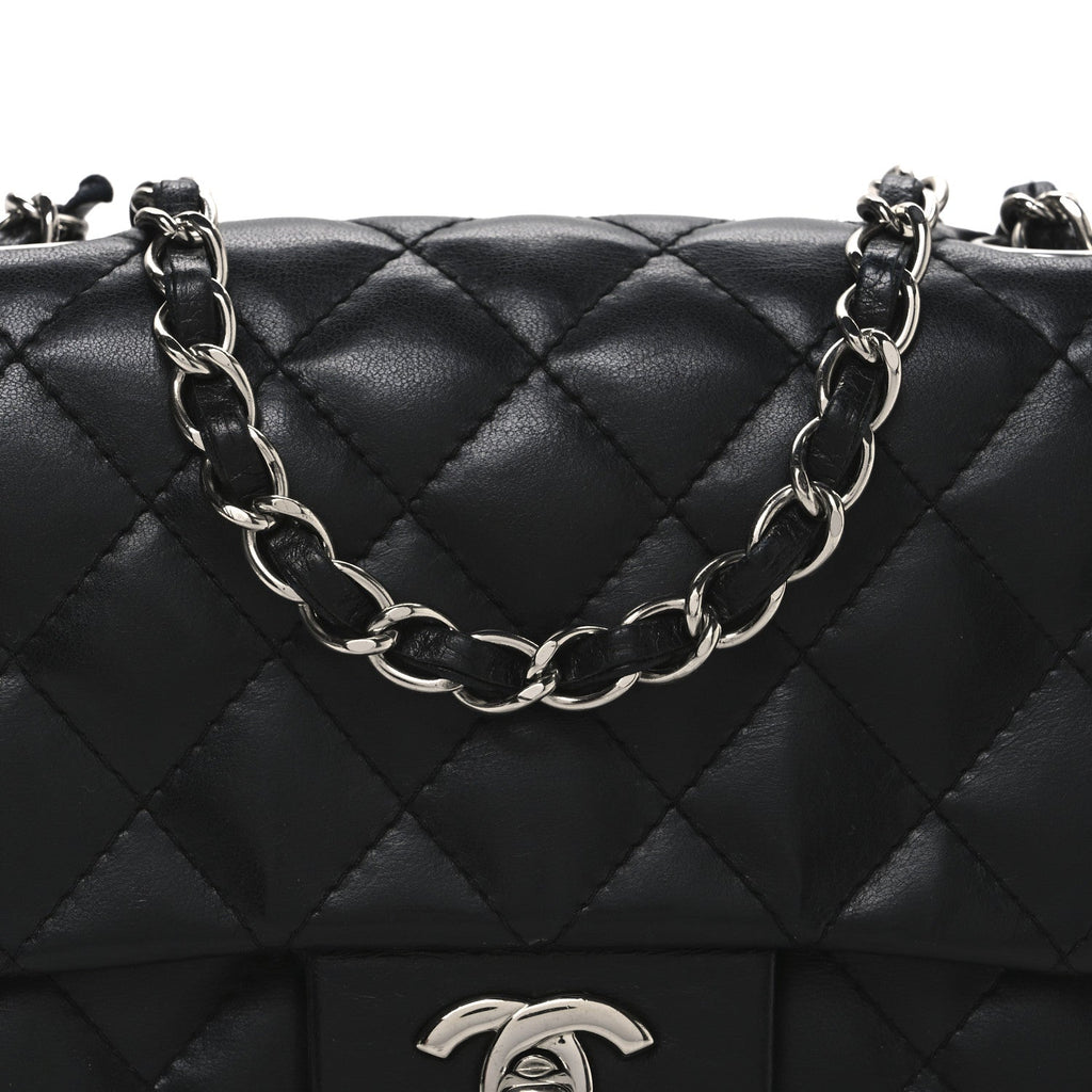 Chanel Lambskin Quilted Mini Square Flap Black
