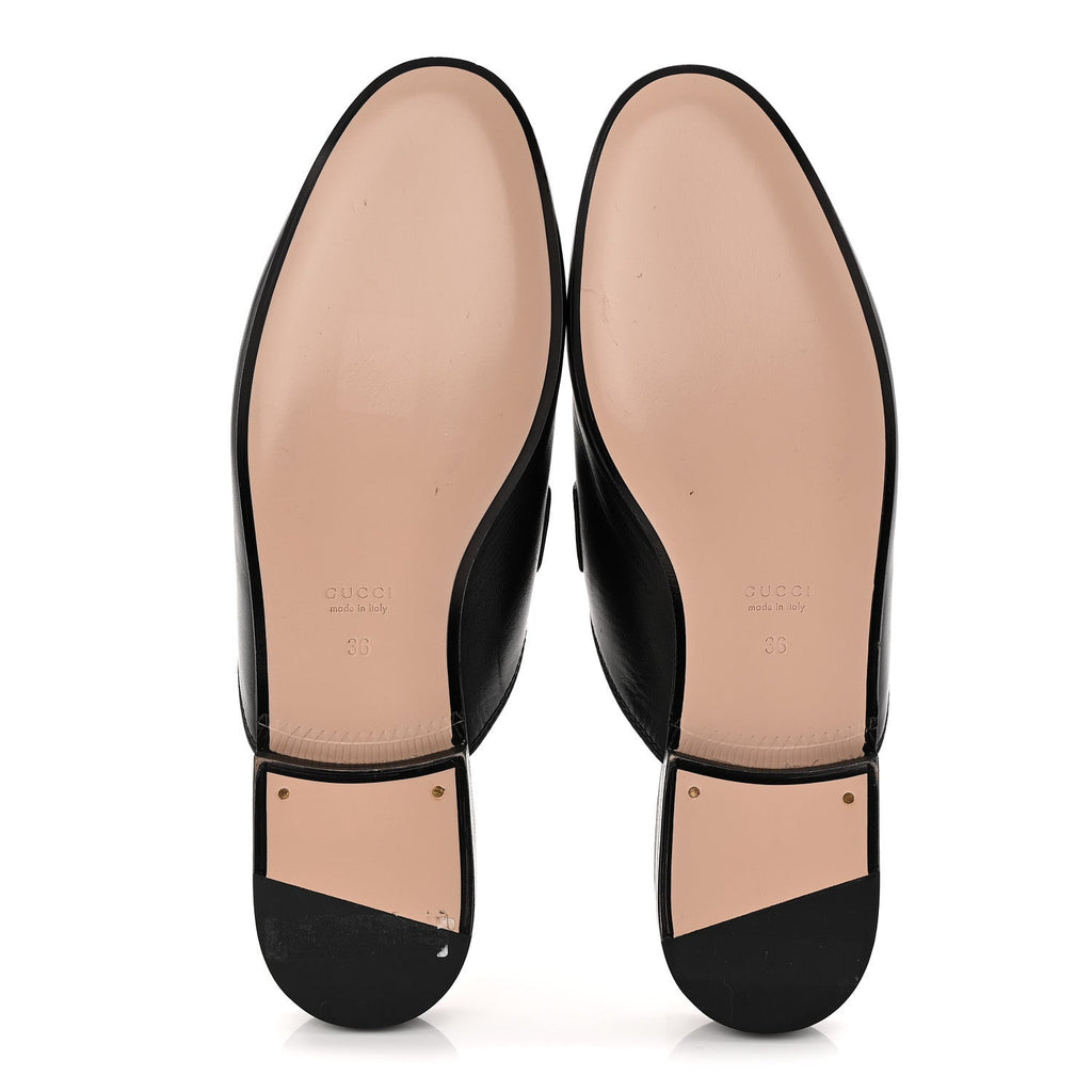 Gucci Malaga Kid Web Womens Princetown Slippers 36 Black