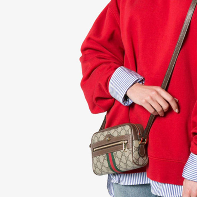 GUCCI Ophidia Series Bag MIni-Size Brown 'Cream' 517350-96IWS-8745