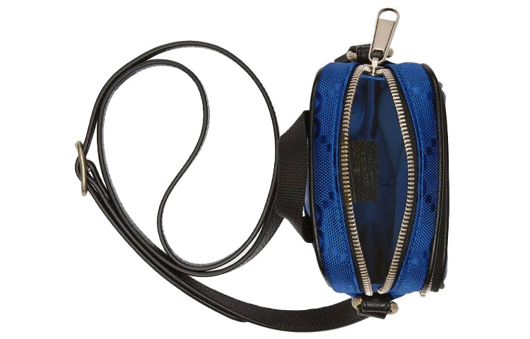GUCCI Off The Grid OTG Environmental Friendly Series Logo Leather Logo Nylon handbag Mini Blue Black 643882-H9HLN-4267