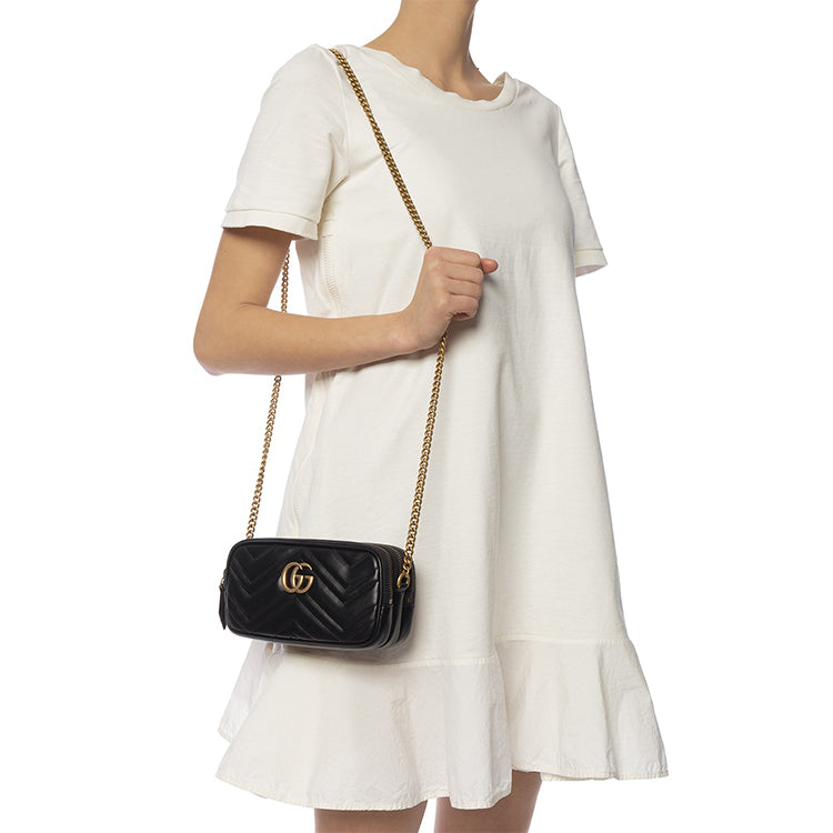 (WMNS) GUCCI GG Marmont Shoulder Bag Mini Black 546581-DTDCT-1000