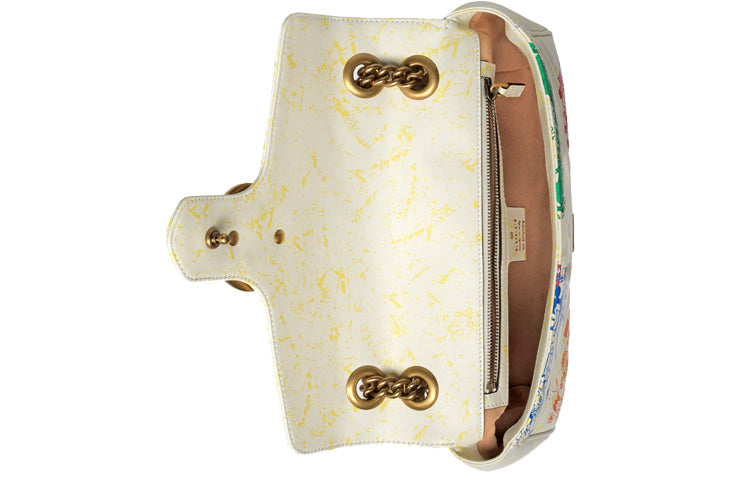 (WMNS) GUCCI x Disney Beige MiceGG Marmont Series Small Satchel White 443497-1TSAM-9191