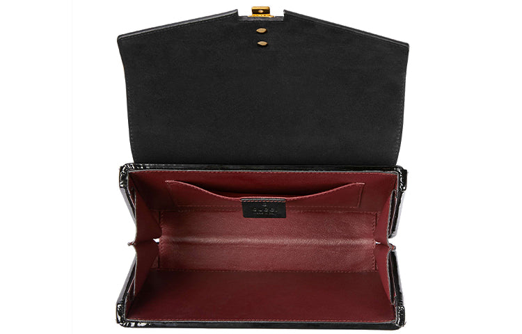 (WMNS) GUCCI Sylvie 1969 SeriesLeather hand Bag mini Black 589479-1J70G-1000