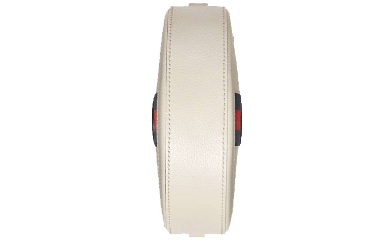 (WMNS) GUCCI Ophidia Gold Logo Stripe Webbing Leather Chain Shoulder Messenger Bag Mini White 550618-CWG1G-8454