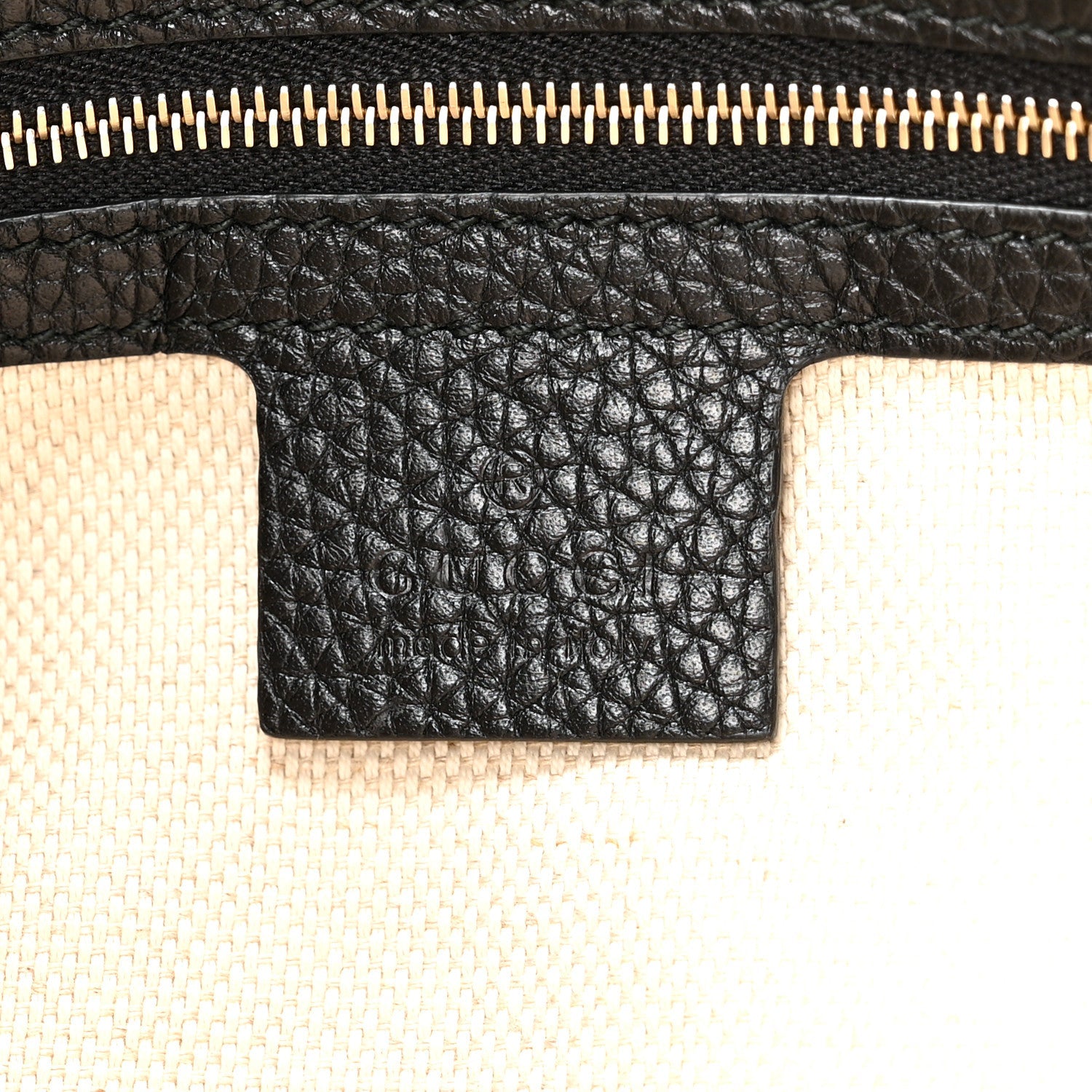 Gucci Pebbled Calfskin Medium Soho Chain Shoulder Bag Black