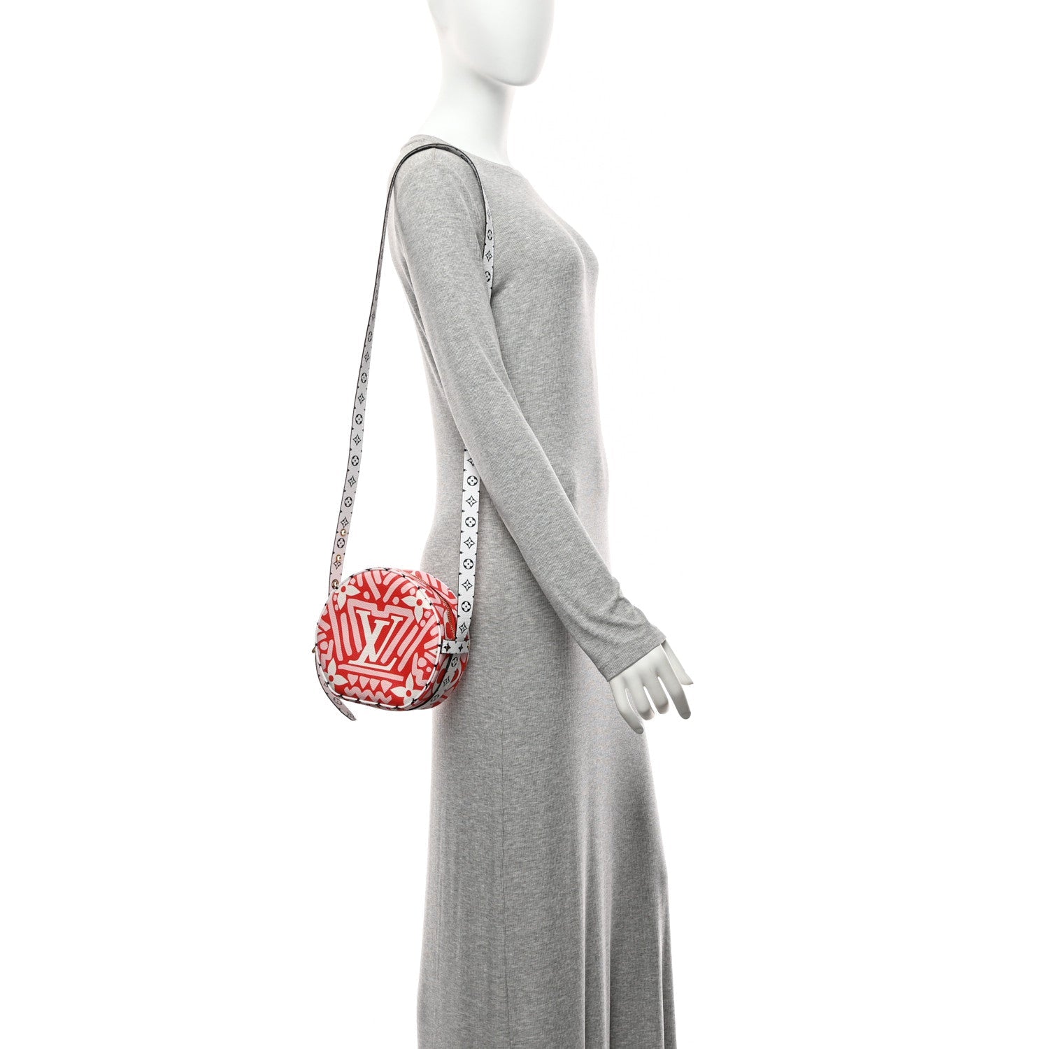Louis Vuitton Monogram Giant Crafty Boite Chapeau Souple PM Rouge Rose Creme