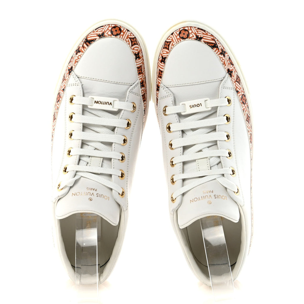 Louis Vuitton Calfskin Monogram Crafty Sneaker 38 White