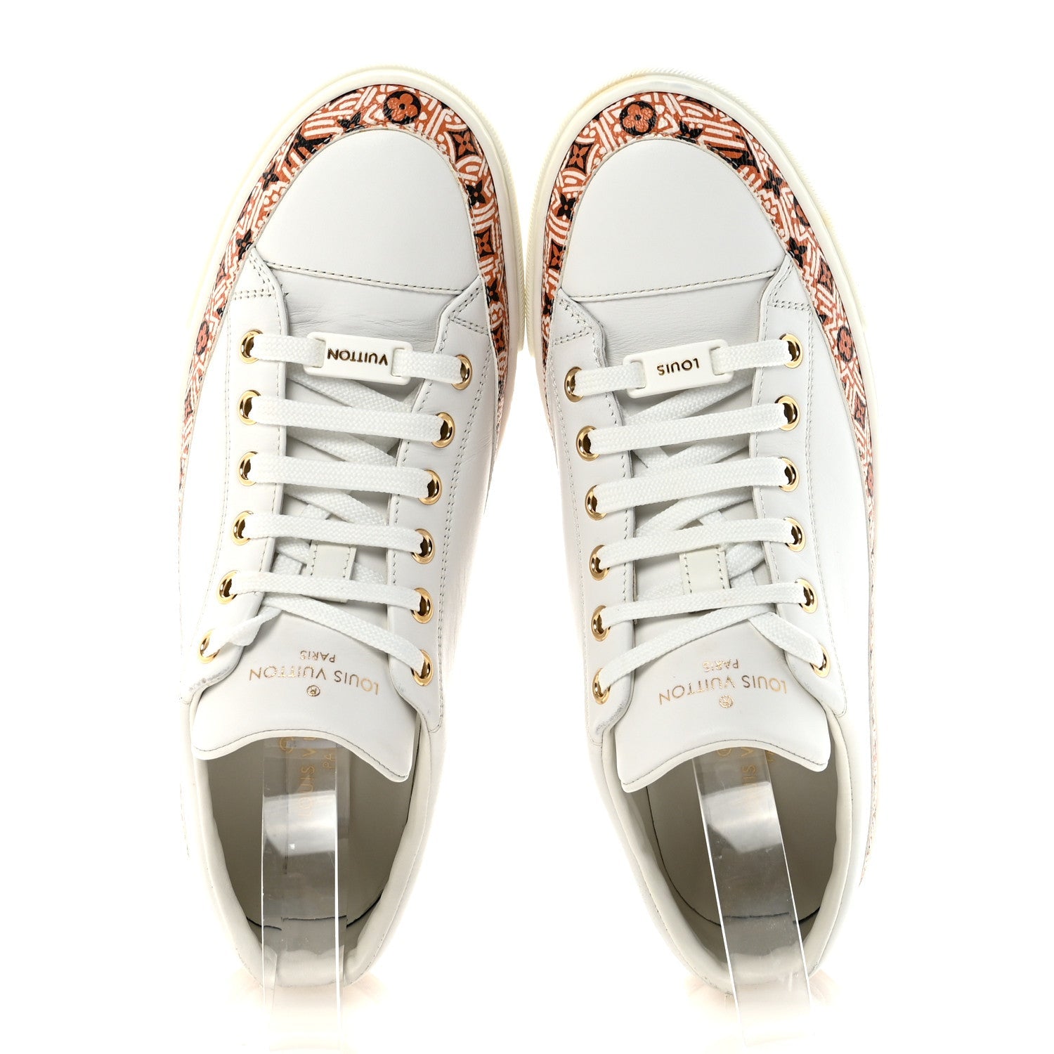 Louis Vuitton Calfskin Monogram Crafty Sneaker 38 White