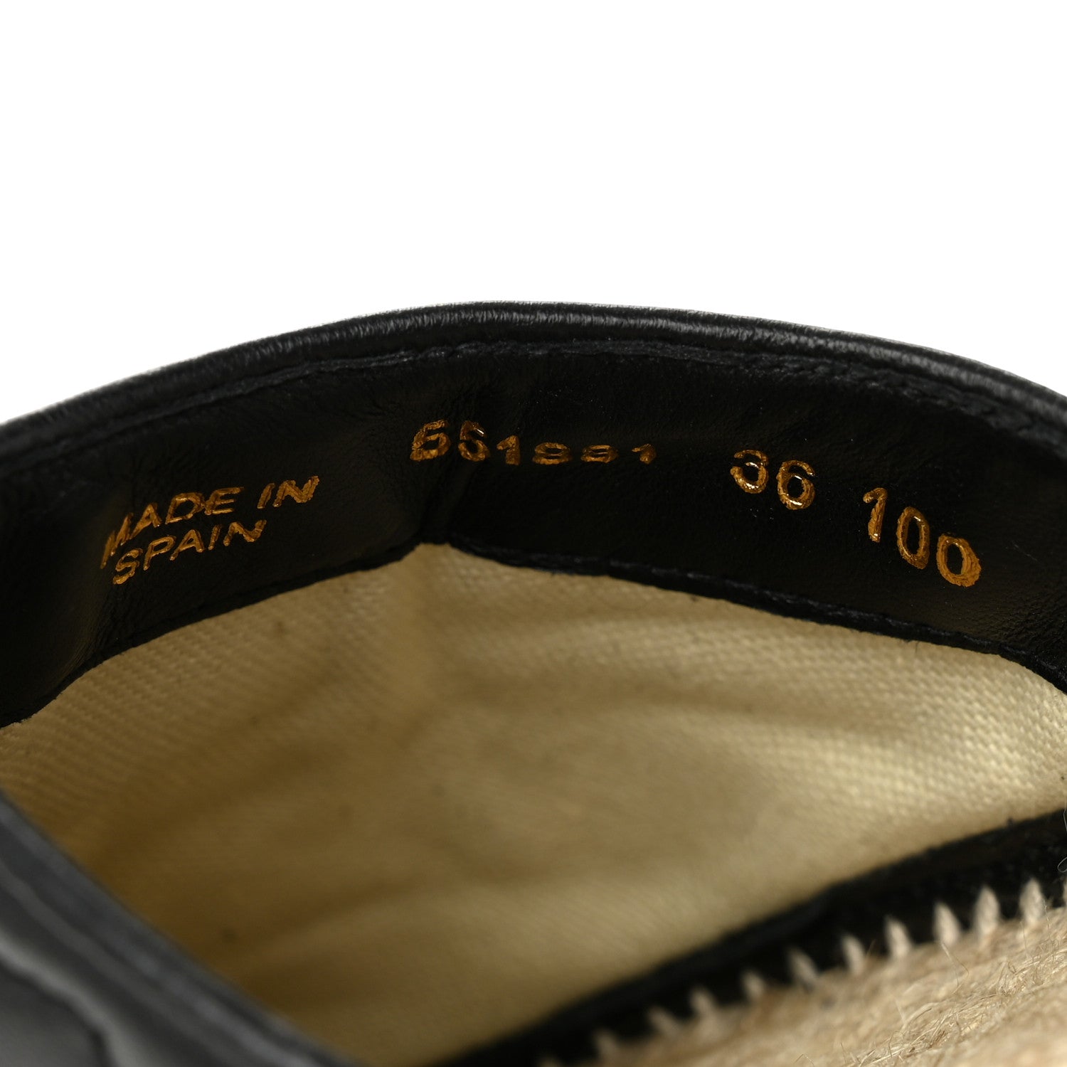 Gucci Nappa Matelasse GG Marmont Espadrille Slippers 36 Black