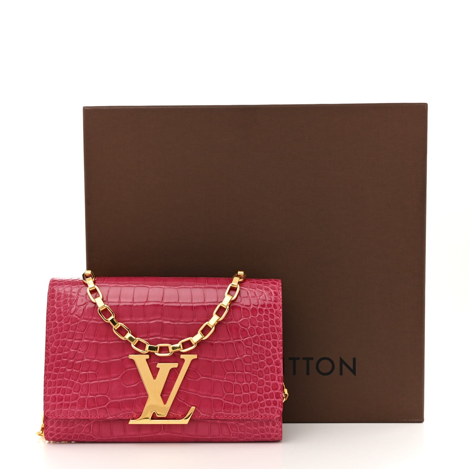 Louis Vuitton Alligator Chain Louise GM