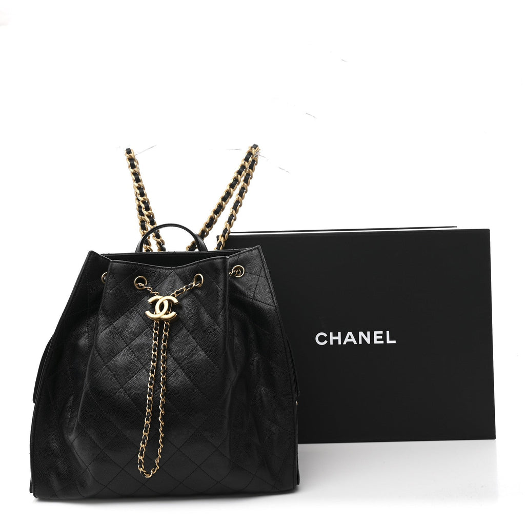 Chanel Caviar Quilted Large Chanel 25 Backpack Black