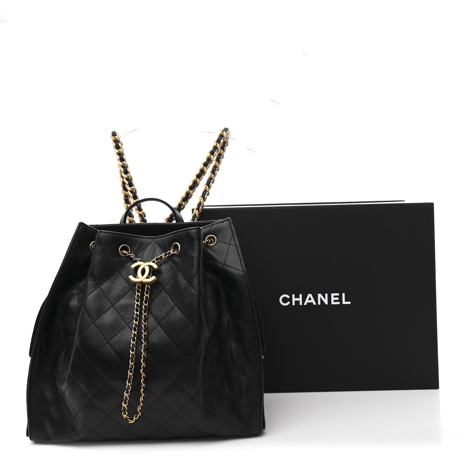 Chanel Caviar Quilted Large Chanel 25 Backpack Black