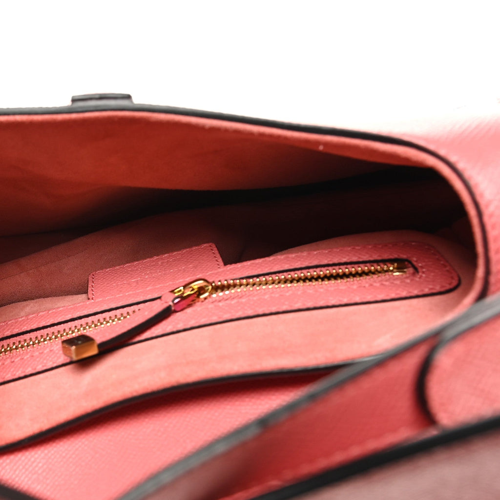 Christian Dior Grained Calfskin Saddle Bag Pink