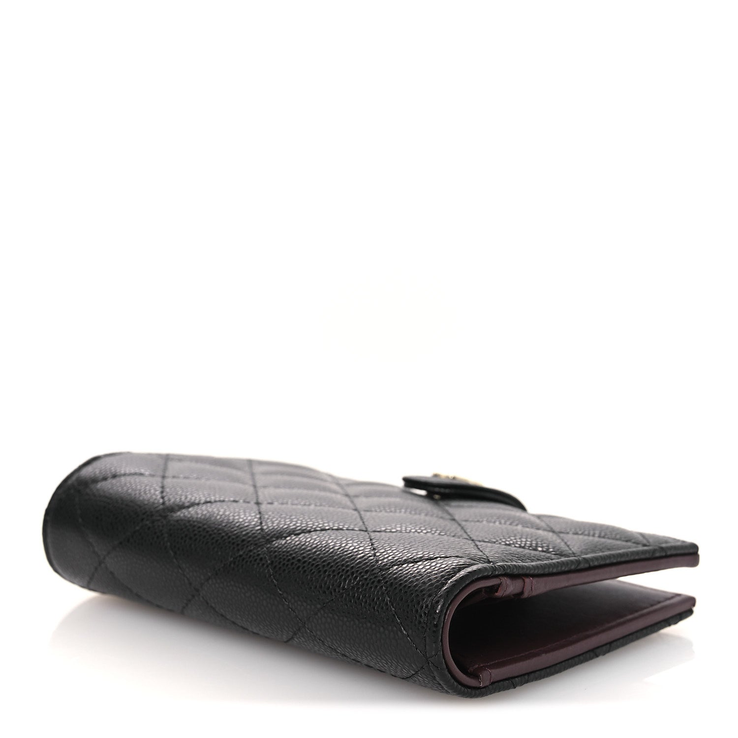 Caviar Quilted Passport Holder Black